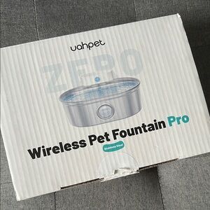 Uah Pet Stainless Steel Cordless Pet Water Fountain